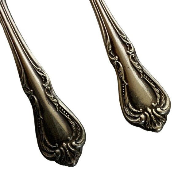 Wm Rogers Oneida Chalice Harmony Silverplate Baby Child Feeding Set Spoon Fork - Picture 2 of 4